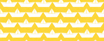 bateau blanc fond jaune