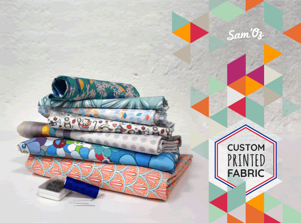 Custom fabric printing on demand, 100% cotton