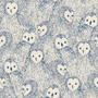 Sketched Baby Owls All Over Pattern in Blue and Cream - Sy Brontide - Sam'Oz