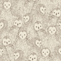 Sketched Baby Owls All Over Pattern in Cream and Taupe - Sy Brontide - Sam'Oz