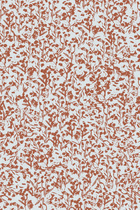 Painted Abstract Floral Texture Blender Print in Russet on White