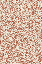 Painted Abstract Floral Texture Blender Print in Russet on Cream