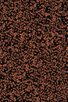 Painted Abstract Floral Texture Blender Print in Russet on Black