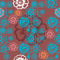 Les fleurs Marsala et Scuba blue